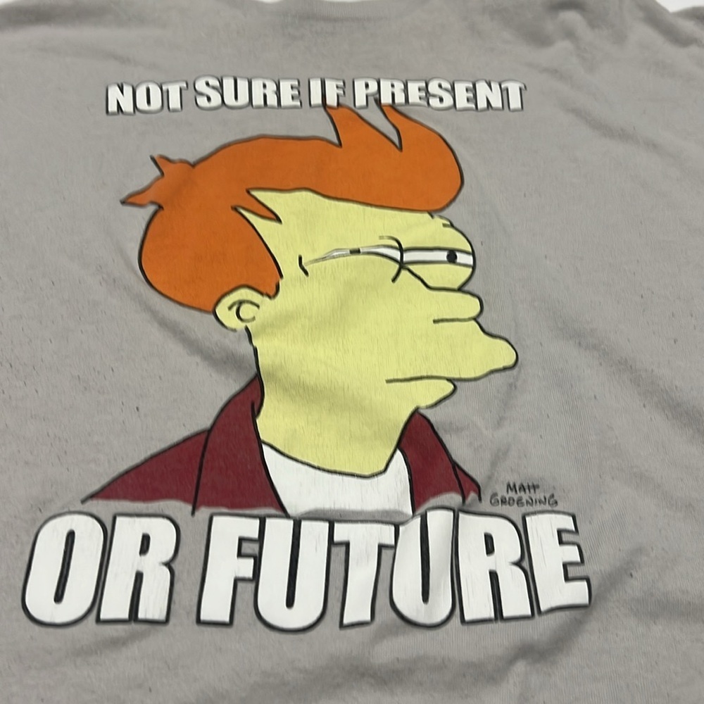 Futurama T-Shirt - Fry Not Sure if Present or Future 2XL - Picture 2 of 5